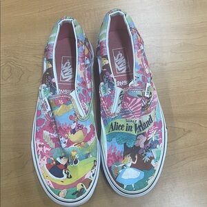 Vans women’s Alice and  Wonderland Slip-On Sneakers Disney